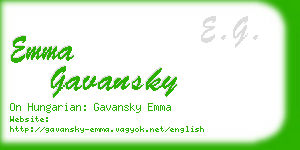 emma gavansky business card
